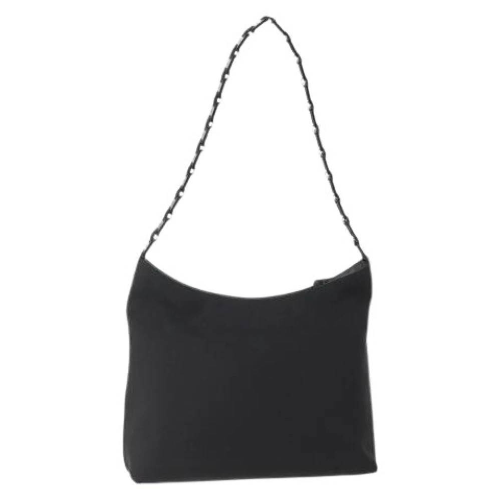 Salvatore Ferragamo Pre-owned Pre-owned Canvas Skuldertaske - Vintage - Dame - Sort - ONE SIZE - Uld
