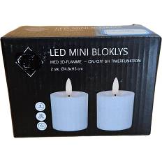 Windsor LED bloklys 4,8x5 cm 2-pak - hvid (På lager i varehus)