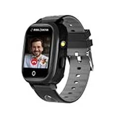 Rebel Cactus GO Smartwatch barn – smartwatch barn med GPS och telefon – GPS-spårare barn, kamera, telefon, video, Whatsapp – inlärningsklocka barn – med Lebara SIM-kort – barnklocka svart