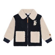 Hust and Claire Fleecejakke - HCErik Teddy - More Navy - Hust and Claire - 4 år (104) - Fleecejakke