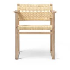 Fredericia Furniture - BM62 Armchair Cane Wicker, Lackerad ek - Matstolar - Børge Mogensen - Träfärgad - Trä