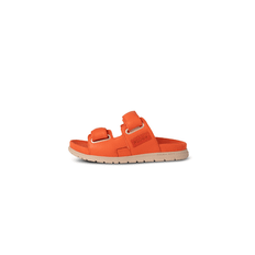 Woden Lisa Leather sandal | Hot slip in sandal i orange skind