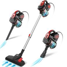 [EU Direct] INSE I5 3 in 1 Stick Handheld Vacuum Cleaner 600W 18KPa Powerful Suction 2 Modes Lightweight for Home Hard Floor Carpet Car Pet - Red