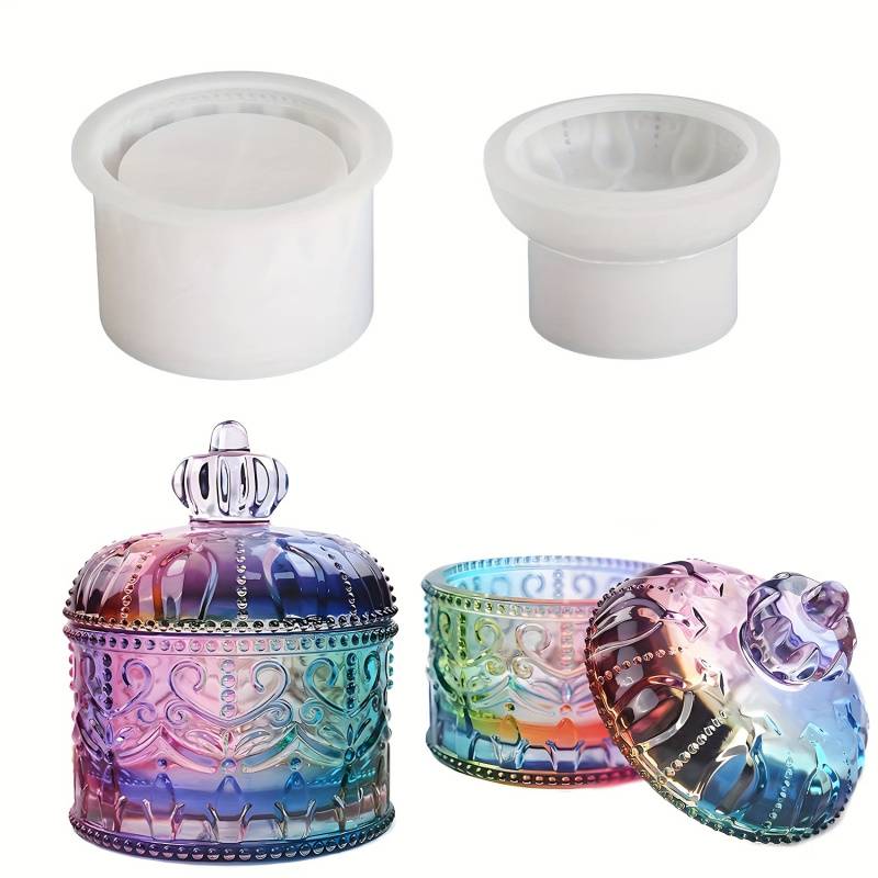 Vintage Jar Resin Mold，Silicone Storage Box Mold，Epoxy Resin CastingDIYResin Craft Kit，Bottle Display，Jewelry Container，Candlest