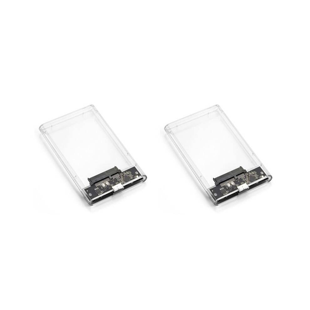 2X USB 3.0 External Hard Drive Enclosure 2.5 Inch SSD External Hard Drive Case HDD Enclosure Clear Harddisk Boxs