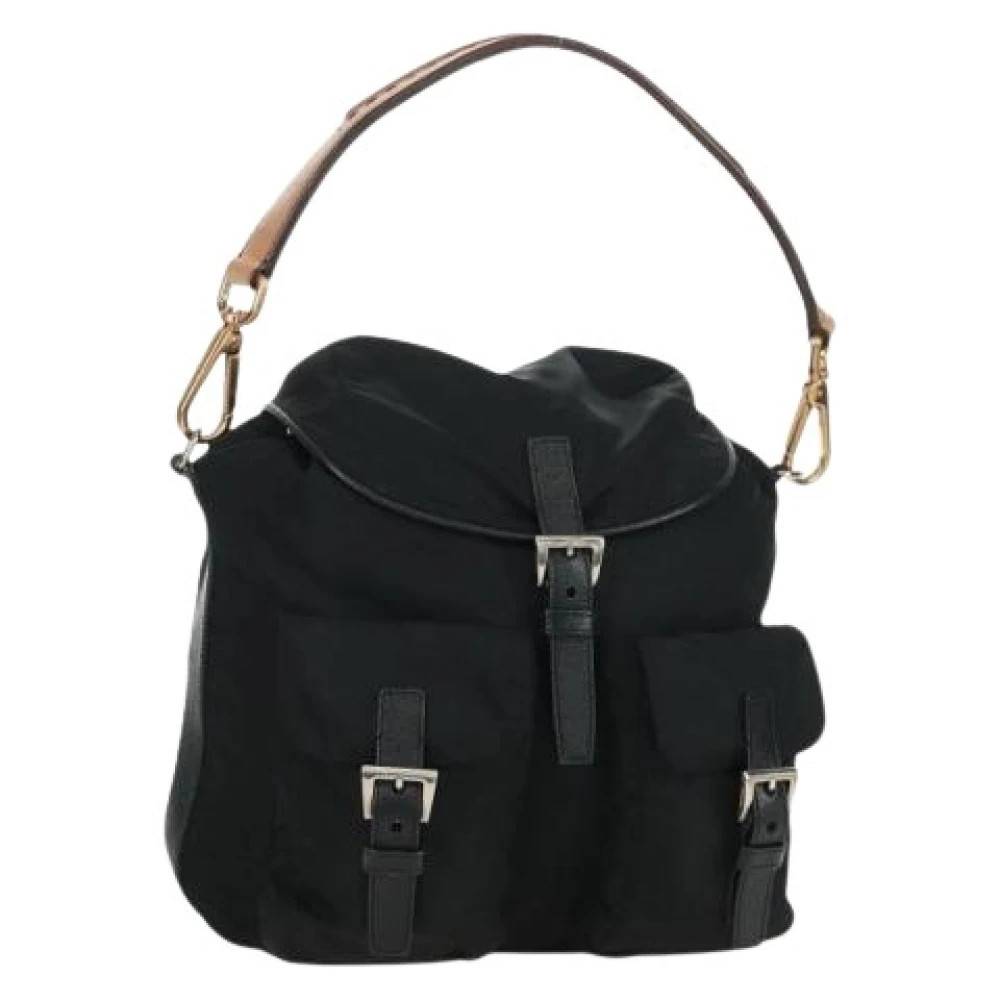 Prada Vintage Pre-owned Vintage Nylon Skuldertaske - Vintage - Dame - Sort - ONE SIZE - Uld