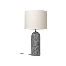 Gravity Floor Lamp - XL Low (Base: Grey Marble, Shade: Canvas shade)