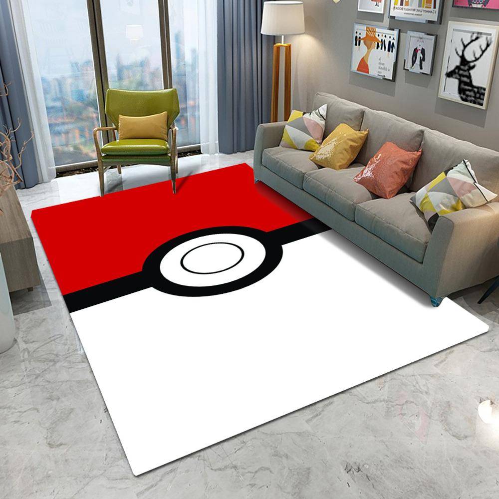 Poke Ball Pokemon Kort Matta Tecknad Vardagsrum Sovrum Kök Soffa Balkong Matta Halkfri Tvättbar Heminredning Matta 50X80CM