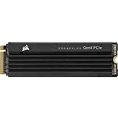 Corsair MP600 PRO LPX 2TB PCIe Gen4 x4 NVMe M.2 SSD, Optimized for PS5 (Upp till 7 100 MB/s i sekventiell läshastighet och 6 800 MB/s i sekventiell skrivhastighet, 3D TLC NAND med hög densitet) Svart