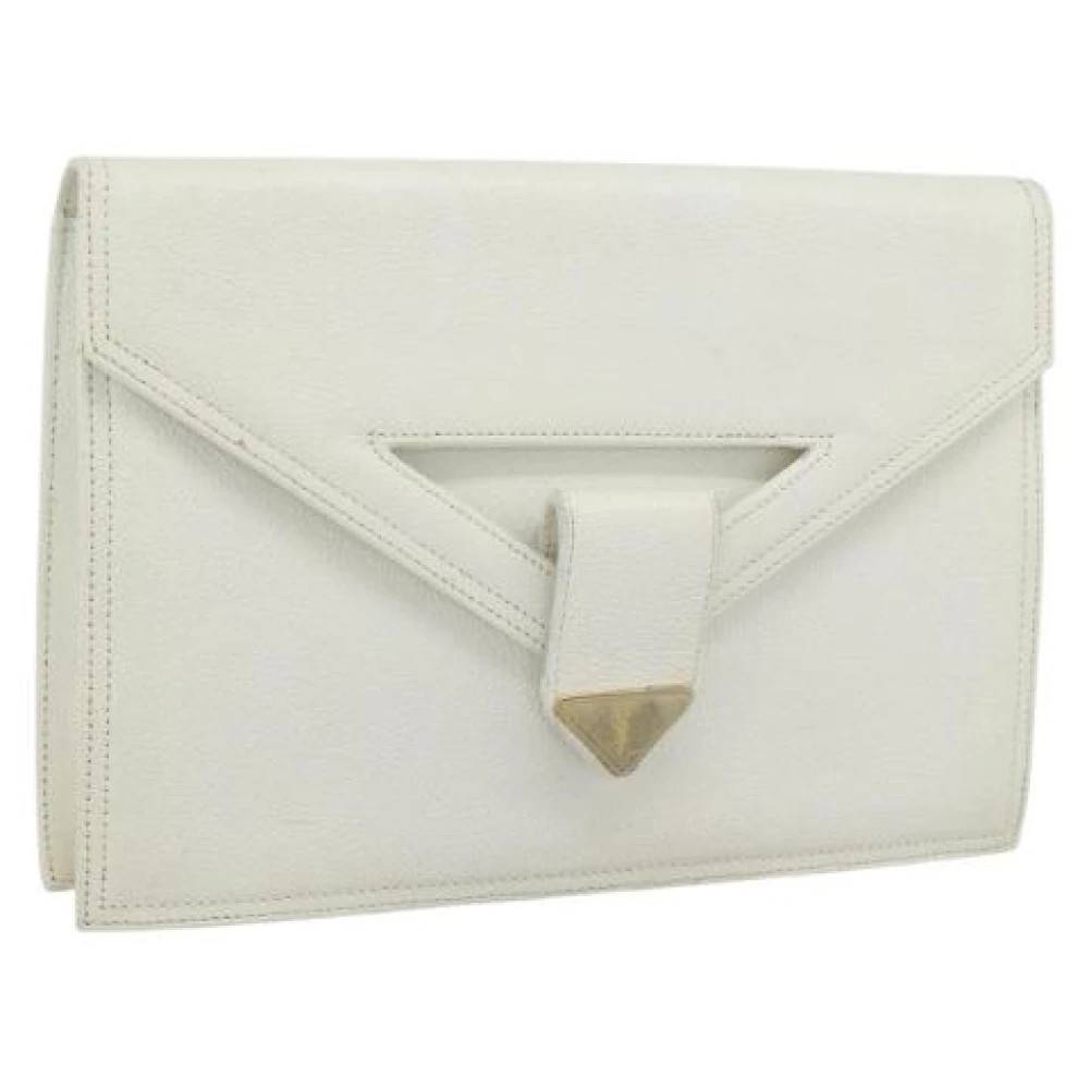 Saint Laurent Vintage Pre-owned Vintage Clutch Taske - Vintage - unisex - Hvid - ONE SIZE - Uld