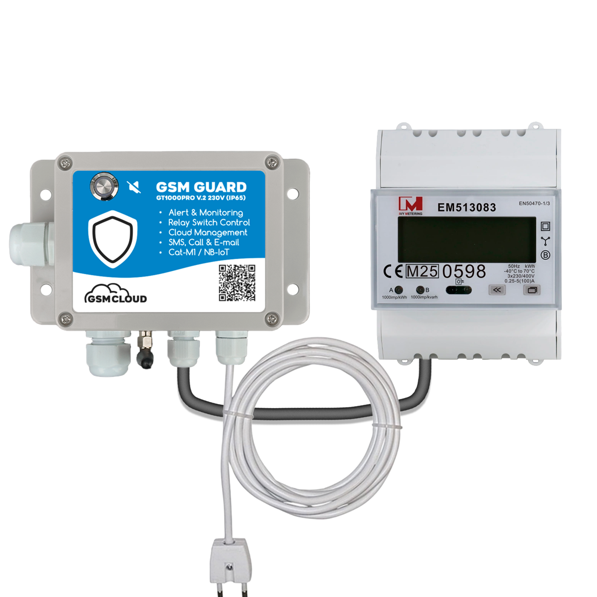 IoT Energimåler m/ 3-faset MID-bimåler (NB-IoT/CAT-M1)