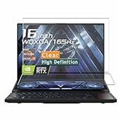 Vaxson 4-pack skärmskydd, kompatibel med ASUS ROG Zephyrus Duo 16 GX650 GX650RW GX650RX 16" laptop, TPU filmskydd klistermärke [INTE härdat glas]