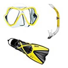 Mares X-One + X-Vision + Sailor snorkelset, storlek 35/47 (gul, M/L (39-43))