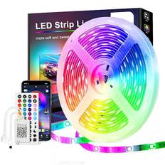 Led Strip 15m, Pstar Bluetooth Led Strip Rgb 24v Med Ir Fjernbetjening Appstyret Musiktilstand, Lys Kæde/bånd, Musik/stemme Synkronisering Til Belysning Hjem