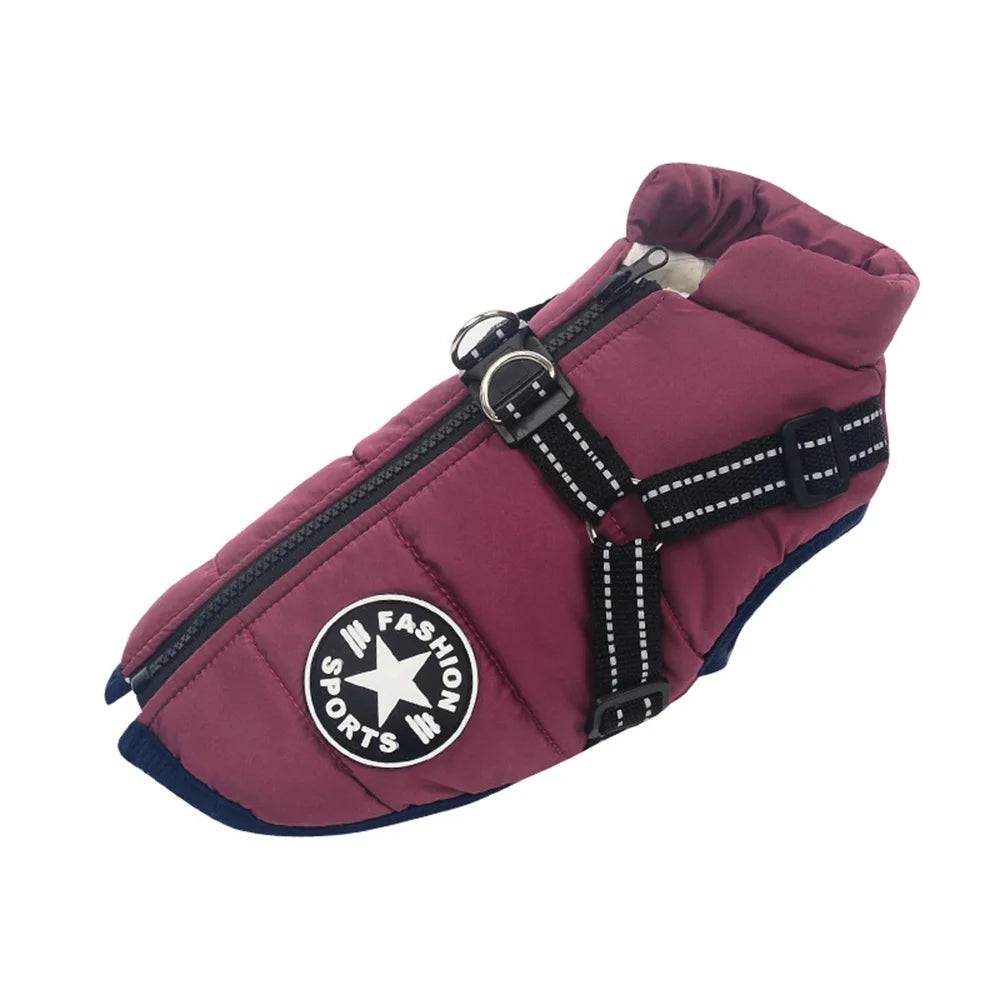 Waterproof Reflective Winter Dog Jacket - Purple / L-advise 4-6kg / SPC (L-advise 4-6kg)