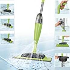 CLEANmaxx Spraymopp 3-i-1, för sopning, sprayning och torkning, med XL 400 ml tank, limegrön