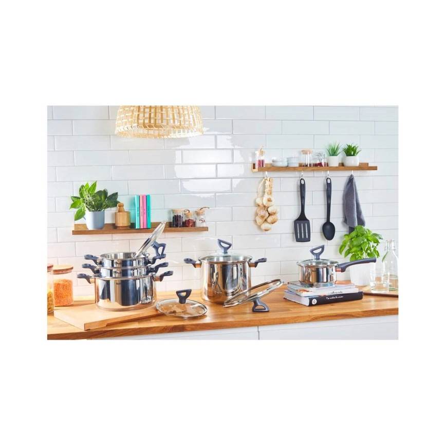 Tefal - Grydesæt 10 dele DAILY COOK rustfrit stål