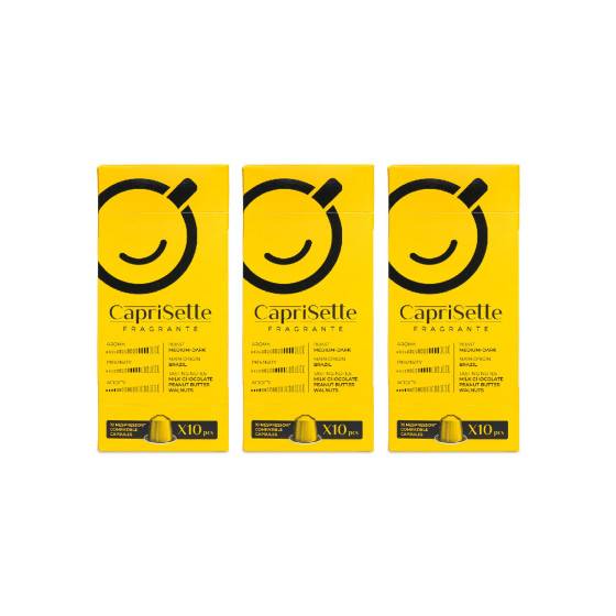 Coffee capsules for Nespresso® machines Caprisette Fragrante, 3 x 10 pcs.