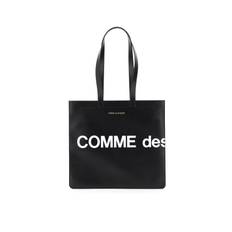 Comme des garcons wallet leather tote bag with logo - OS / Black