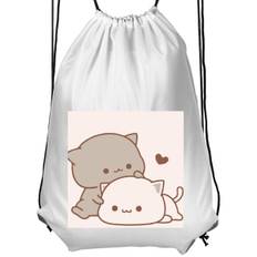 Gympapåse | Lätt Träningsväska för Vuxna Kawaii Söta kat vit Vuxen