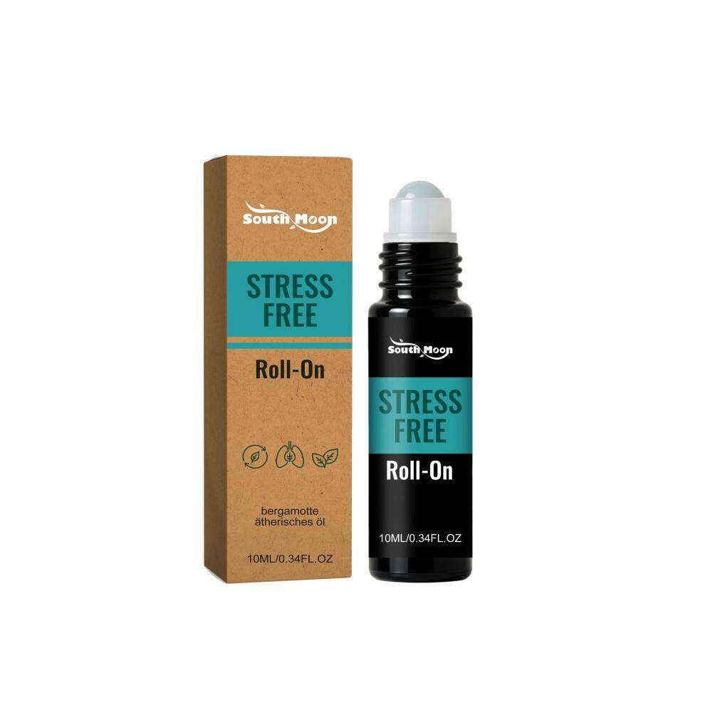 SOUTH MOON Bergamot Essential Oil Roll-On, Plant-Based Extract, Fresh Natural, Gentle on Skin, Portable Rollerball Perfume Oil 10ml