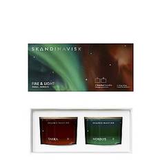 SKANDINAVISK Fire & Light Mini Candle Giftset（2 X 90G) (Nordlys , Takka) |Multi/patterned |One Size