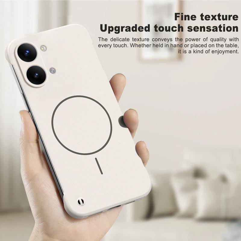 For Magsafe Frameless Magnetic Wireless Charging Phone Case For Xiaomi Poco X8 Pro Max PocoX8Pro Max 5G Slim Hard Back Cover svart