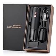Elektrisk Vinflasköppnare Automatisk Elektronisk Korkskruv Professionell för Vinälskare Lyxgåva (Guld, Set, Presentask, Uppladdningsbar)