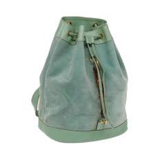 Gucci Vintage, Pre-owned, Dame, Blå, ONE SIZE, Bambus, Brugt bambus spand taske