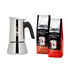 Bialetti Venus 6 koppers Moka Espressokande inkl 2x 250g kaffe