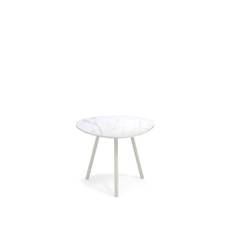 EMU - Terramare Small Coffee Table, Frame: Matt White, Top: Porcelain Stoneware, Statuario White - Småbord &amp; Sidobord utomhus - AlfredoChiaramonte,MarcoMarin - Vit - Metall/Sten