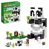 LEGO Minecraft Pandaparadiset Byggsats med Hus och Leksaksdjur, Inkluderar Skelett Minifigur från Spelet, Byggleksak för Barn över 8 år 21245