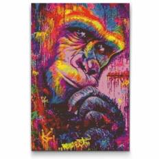 GORILLA- diamond painting - 60 x 80 cm / Indrammet