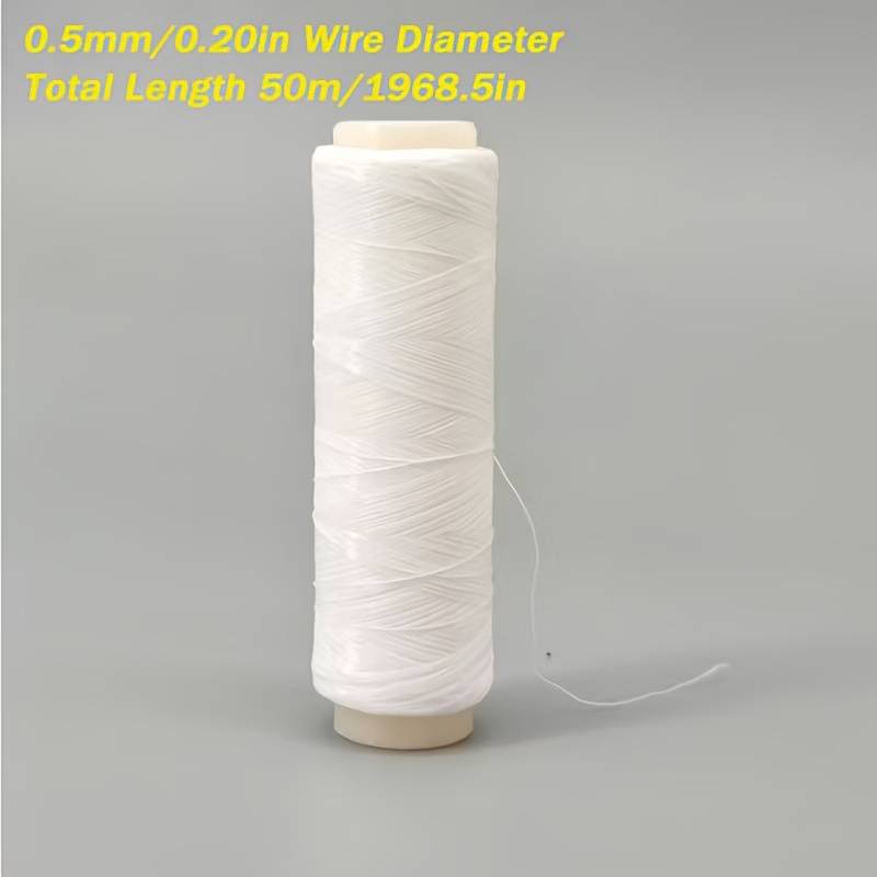 1pc Fishing Bait Elastic Thread Invisible Fishing Bait String Fishing Line, Length 164/328/ 656 Feet Per Spool Required Bait Keeper Stretchy Clear String For Salmon Catfish