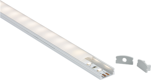 KnightsBridge 1M Aluminium Profile - Surface Mount Flat