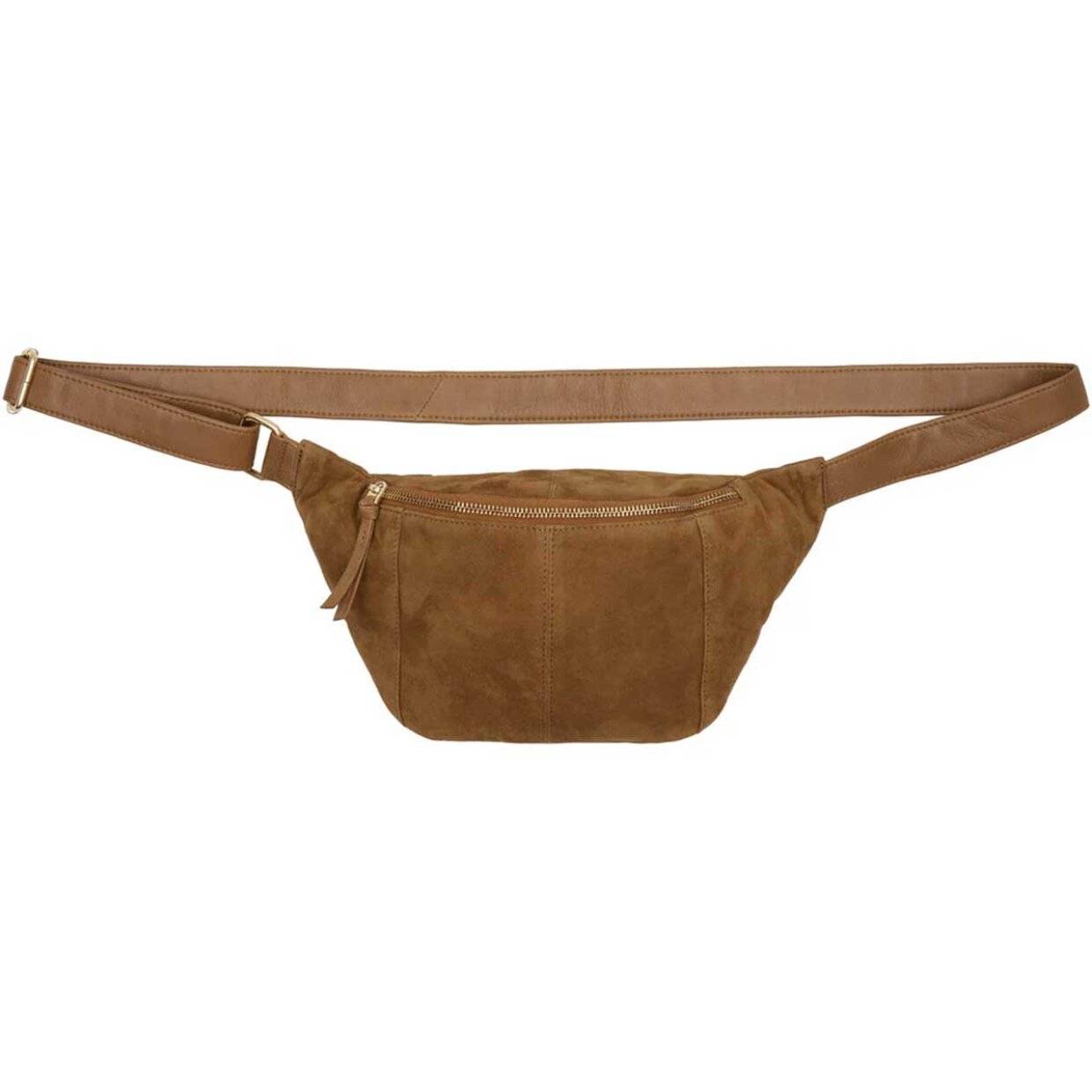 BUMBAG I RUSKIND | CARAMEL M/LIGHT GULD