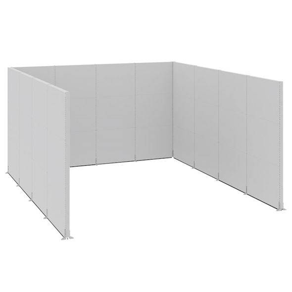 Skærmvæg Hans, kontor/industri, komplette moduler, LxBxH 5230 x 5130 x
