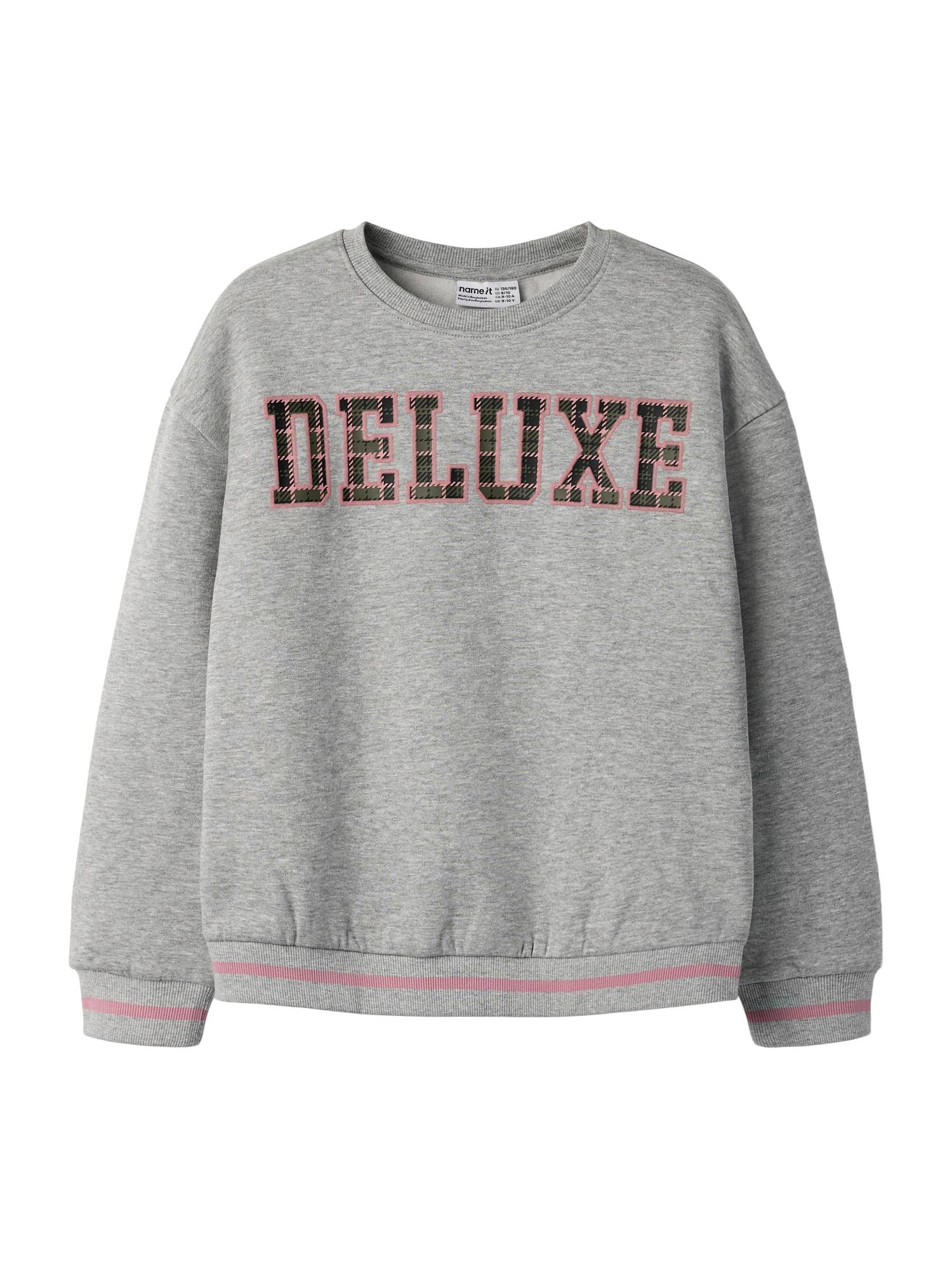 NAME IT Sweatshirt 'NKFOHUMO'  grå-meleret / rød