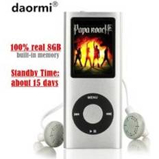Lcd 1.8 tum 8gb ( virtual 32gb) sport mp3 player music playing 4th gen with fm radio e-book hd video mp4 player - Svart