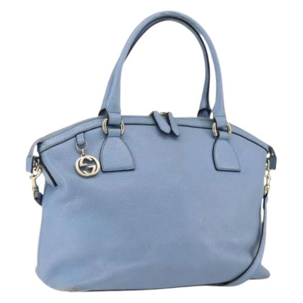 Gucci Vintage Pre-owned Vintage Håndtaske - Vintage - Dame - Blå - ONE SIZE - Læder