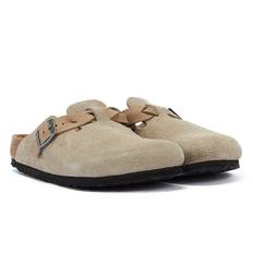 Birkenstock Boston Braided Women's Taupe Suede Regular Clogs - EU 43