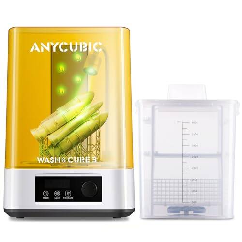 ANYCUBIC Wash & Cure 3 för LCD/DLP/SLA resin 3D-skrivare, 2 i 1 tvätthink, lokal härdning, IPA-besparing, låg ljudnivå, 165x100x180 MM, för Photon Mono 2/Mono 4K/Halot-One/Mars 3/3 Pro/Mars 4/4 Ultra