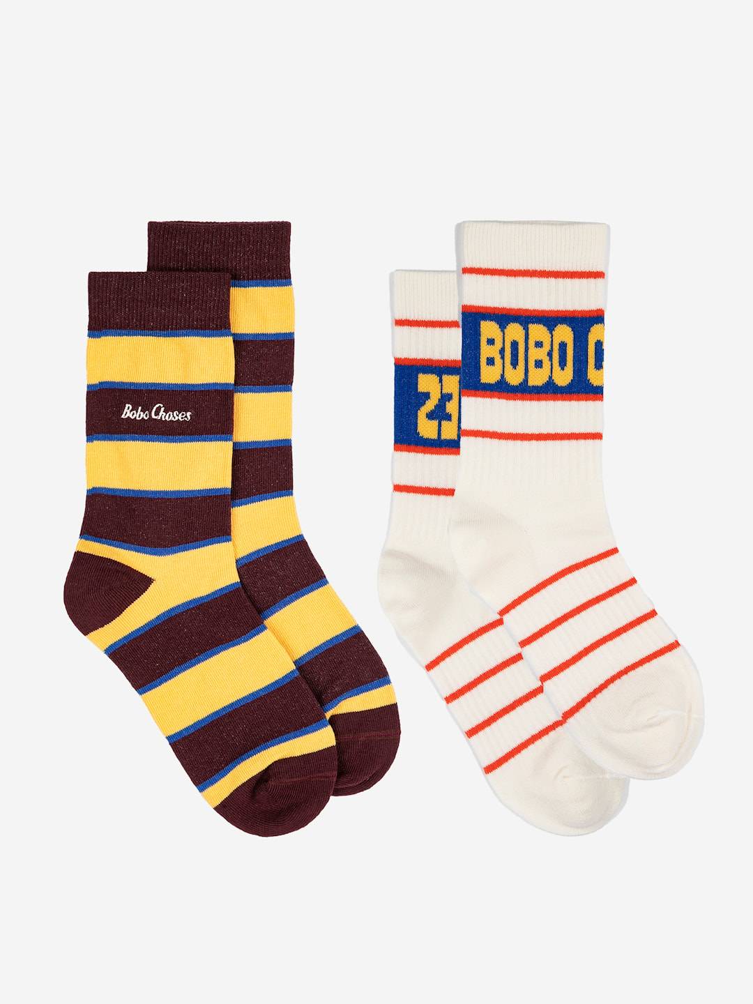 Bobo Choses Bobo Choses 2-pak Lange Sokker Multicolor Multicolor 23-25 EU Gul 23-25 EU Drenge
