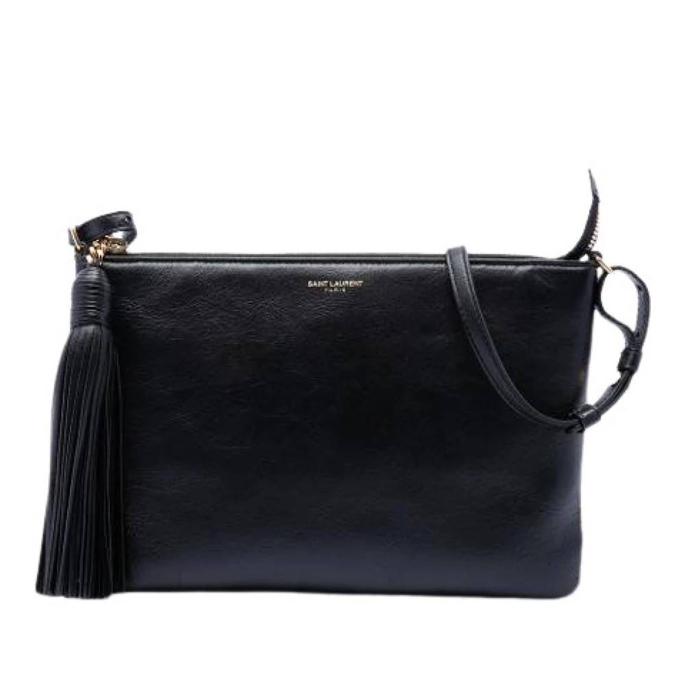 Yves Saint Laurent Vintage Pre-owned Crossbody Taske - Vintage - Dame - Sort - ONE SIZE - Uld