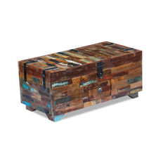 Sofabord 80x40x35 cm massivt genbrugstræ