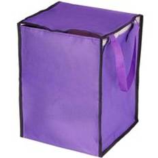 Shopping vagn väska bärbar folable tote väska kundvagn livsmedelsbutiker väskor med hjul rullande livsmedelsvagn shopping arrangör - Lila