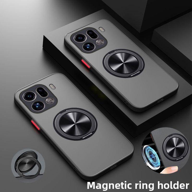 For OPPO Find X9 Pro Case Hard PC Ring Stand magnetic Protective Back Cover Case For Find X9 X8 Pro X8S+ X8 Ultra Phone Shell svart