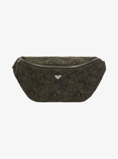 Ocean Bloom Printed Women Green Corduroy Bumbag