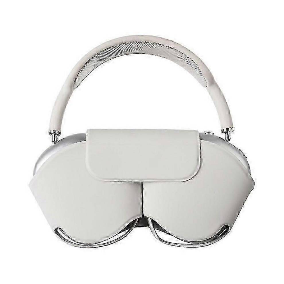 (White) Compatible For Airpods Max Case With Sleep Mode Pu Leather Headphone Coverp