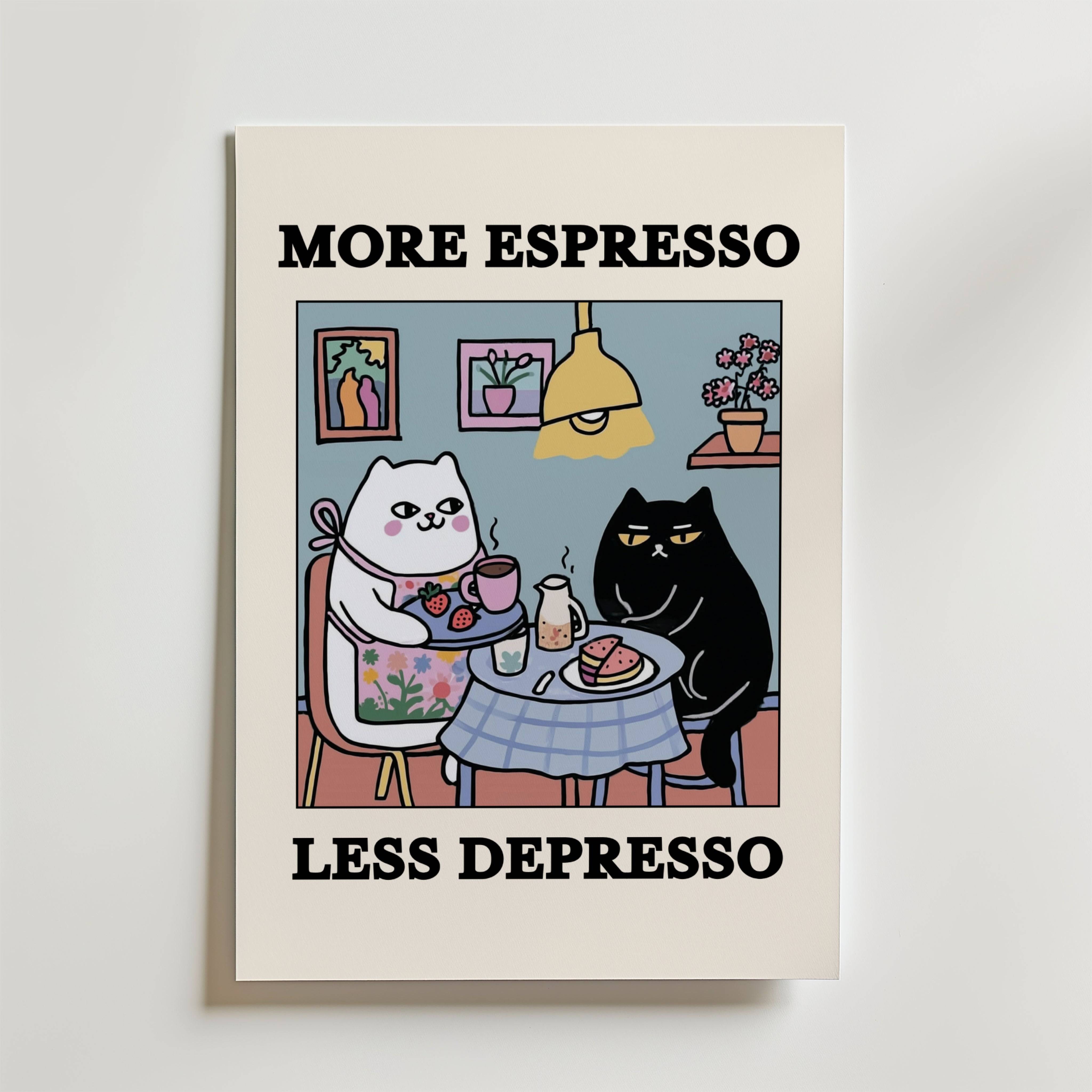Espresso Therapy Poster - Premium Canvas 30x40 cm